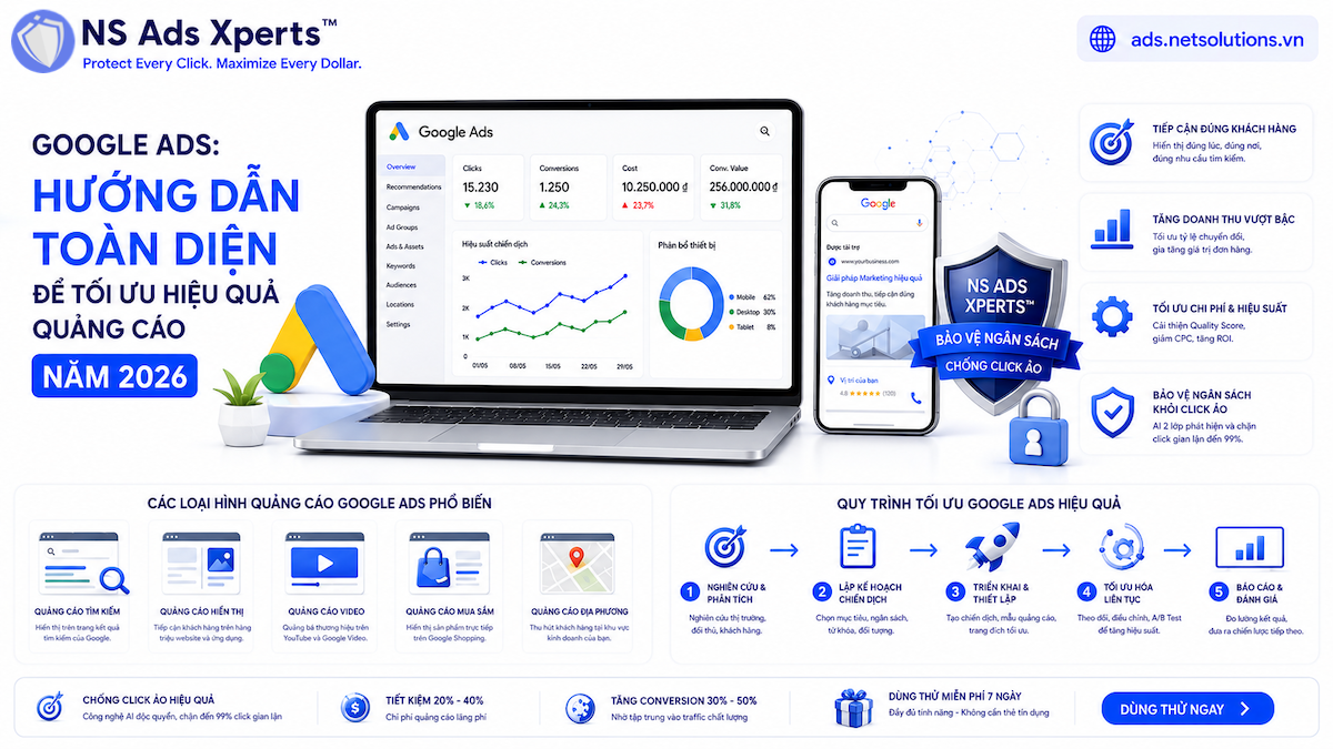 Google Ads: Hướng Dẫn Toàn Diện Để Tối Ưu Hiệu Quả Quảng Cáo Năm 2026