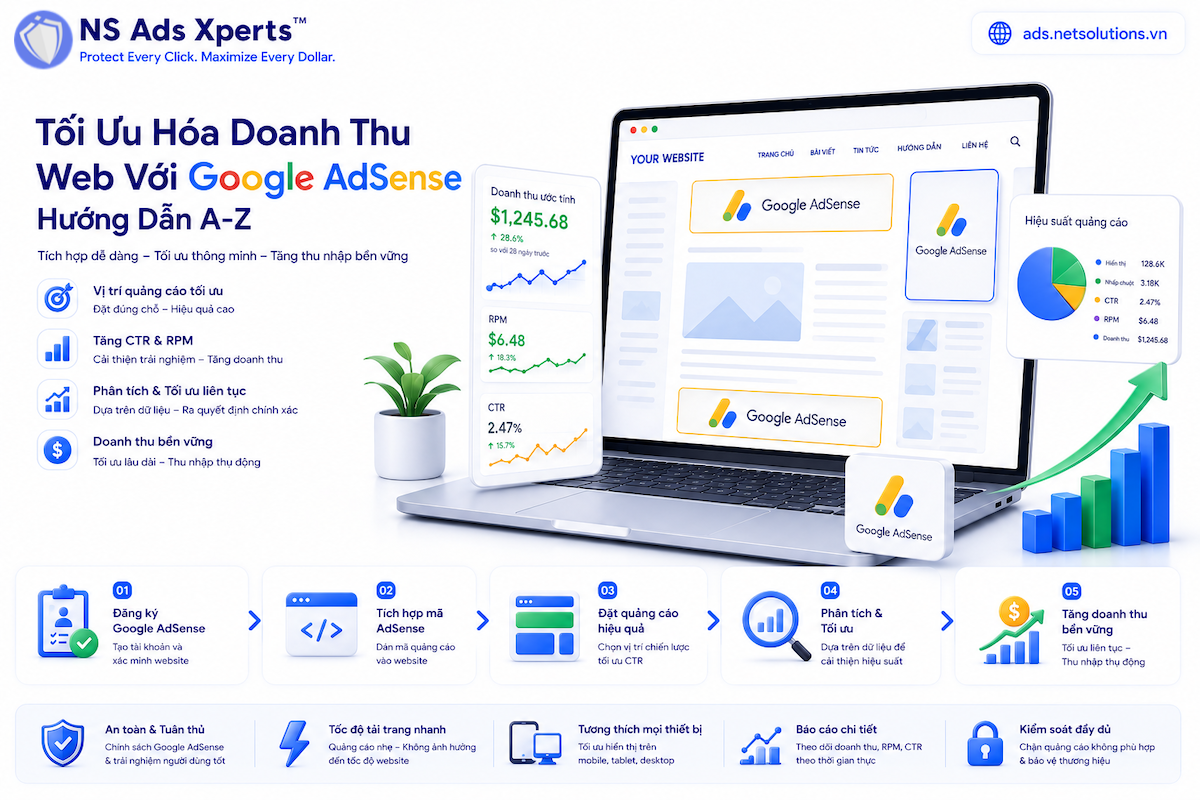 Tối Ưu Hóa Doanh Thu Web Với Google AdSense: Hướng Dẫn A-Z