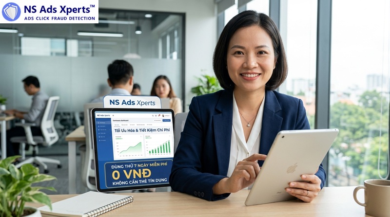 Dashboard quản l&yacute; chống click ảo của NS Ads Xperts
