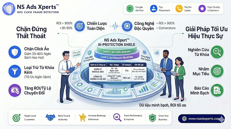 Đội ngũ chuy&ecirc;n gia NS Ads Xpert tư vấn chiến lược Google Ads