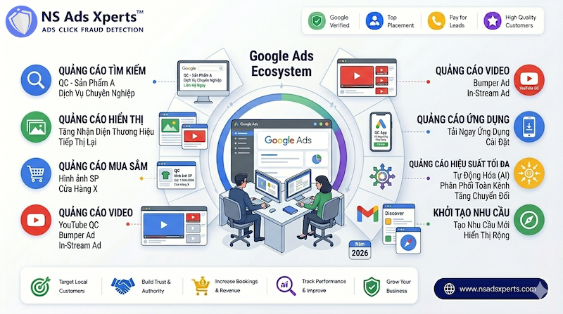 Tổng quan c&aacute;c loại h&igrave;nh quảng c&aacute;o Google Ads