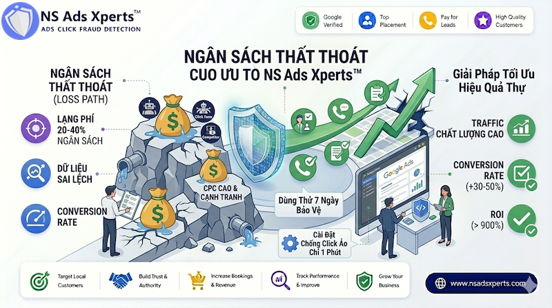 Ng&acirc;n s&aacute;ch chạy quảng c&aacute;o website bị l&atilde;ng ph&iacute; do click ảo