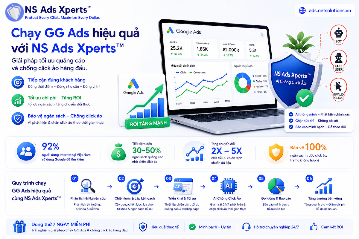 Chạy GG Ads hiệu quả với NS Ads Xperts