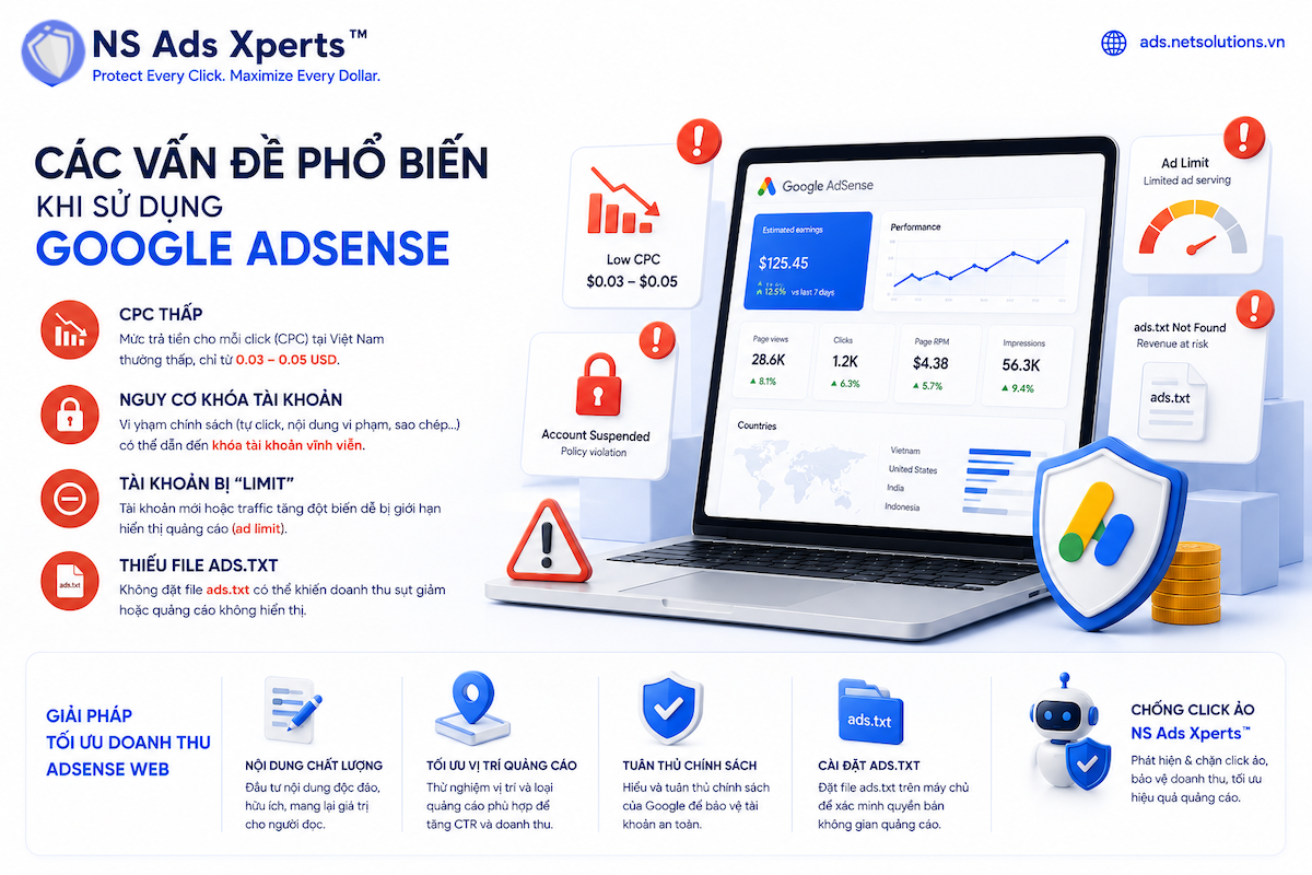 C&aacute;c c&acirc;u hỏi thường gặp về AdSense web