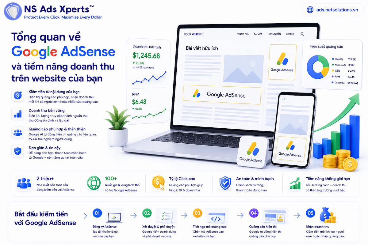 Tổng quan về Google AdSense và tiềm năng doanh thu trên website
